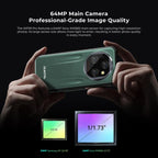 [HK Warehouse] Oukitel WP39 Pro 5G Rugged Phone, 12GB+512GB, Night Vision, Fingerprint Identification, 6.6 inch Android 14 MediaTek Dimensity 6300 Octa Core, NFC, OTG, Network: 5G (Green) - British D'sire