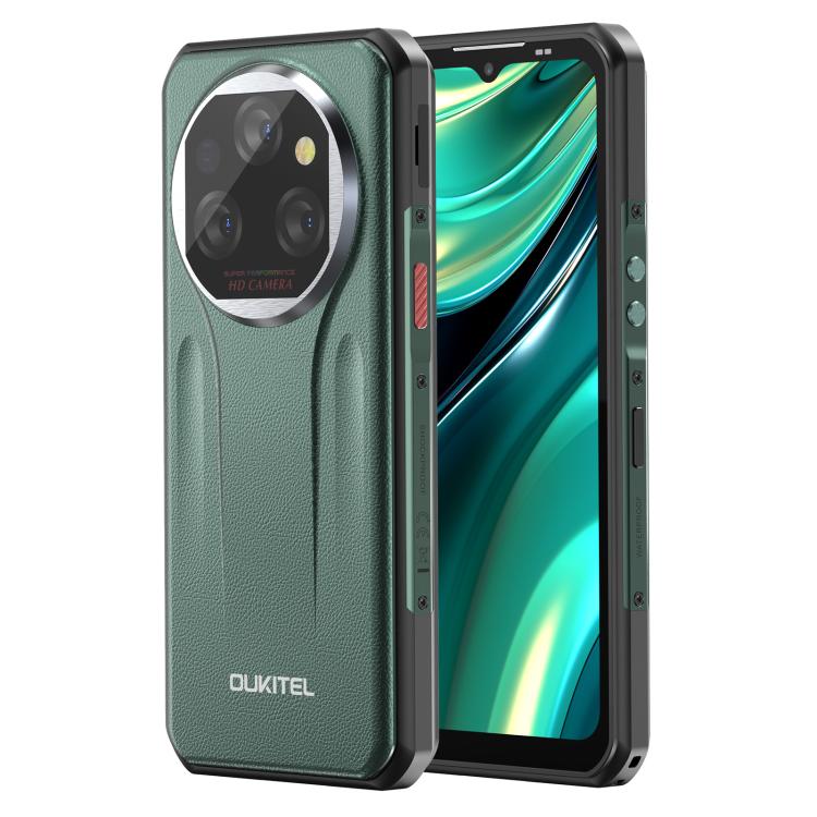 [HK Warehouse] Oukitel WP39 Pro 5G Rugged Phone, 12GB+512GB, Night Vision, Fingerprint Identification, 6.6 inch Android 14 MediaTek Dimensity 6300 Octa Core, NFC, OTG, Network: 5G (Green) - British D'sire