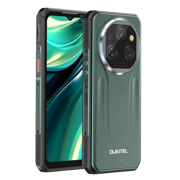 [HK Warehouse] Oukitel WP39 Pro 5G Rugged Phone, 12GB+512GB, Night Vision, Fingerprint Identification, 6.6 inch Android 14 MediaTek Dimensity 6300 Octa Core, NFC, OTG, Network: 5G (Green) - British D'sire