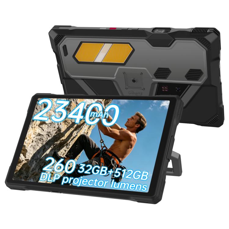 [HK Warehouse] Unihertz 8849 Tank Pad Ultra Rugged Tablet PC & Projector, 16GB+512GB, 10.95 inch Android 15 Dimensity 8200 Octa Core 5G Network, EU Plug (Black) - British D'sire Main image