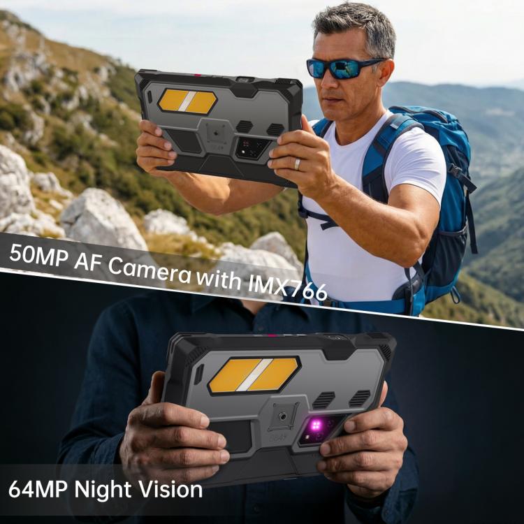 [HK Warehouse] Unihertz 8849 Tank Pad Ultra Rugged Tablet PC & Projector, 16GB+512GB, 10.95 inch Android 15 Dimensity 8200 Octa Core 5G Network, EU Plug (Black) - British D'sire