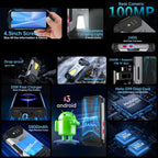 [HK Warehouse] Unihertz Tank mini 1 / 8849, 8GB+256GB, 100MP Camera, 4.3 inch Android 13 Helio G99 Octa Core, Network: 4G(Black) - British D'sire