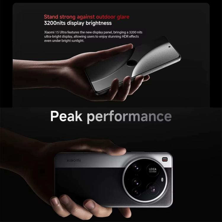 [HK Warehouse] Xiaomi 15 Ultra Global, 16GB+512GB, 3D Ultrasonic Fingerprint, 200MP Camera, 6.73 inch Xiaomi HyperOS 2 Snapdragon 8 Elite Octa Core 3nm, NFC, Network: 5G (Black) - British D'sire