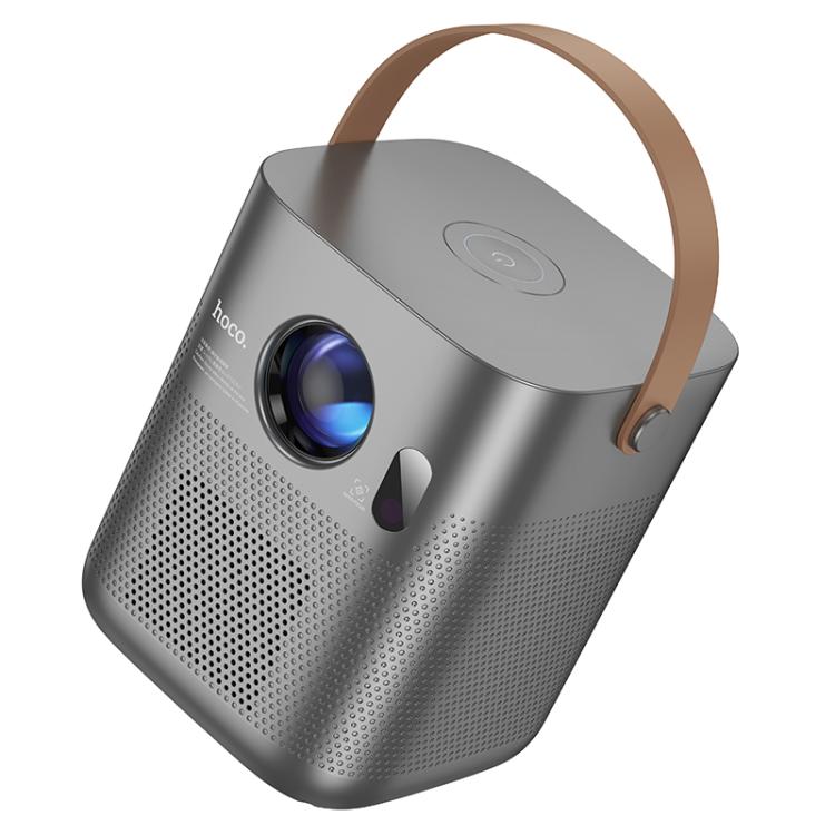 hoco DT4 1280x720P 190ANSI Smart Full Autofocus Projector Android Version, UK Plug(Metal Grey) - British D'sire