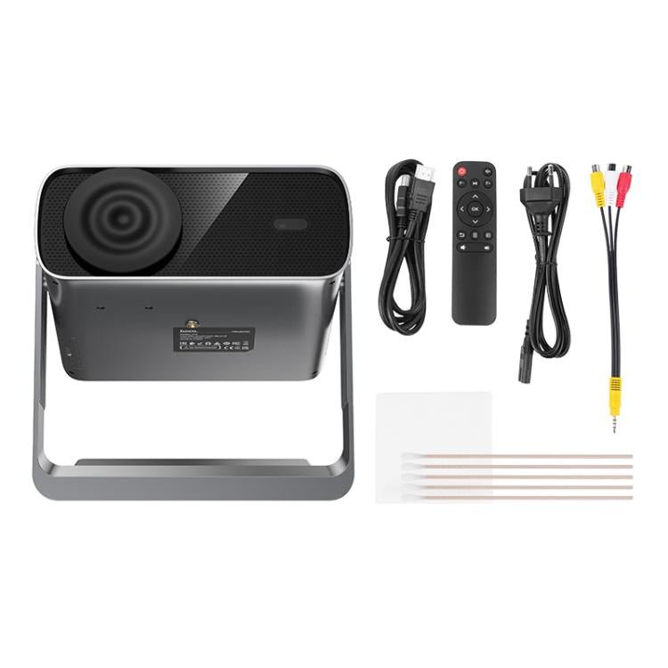 hoco DT5 1920x1080P 270ANSI Smart Electric Focus Projector Android Version, EU Plug(Metal Grey) - British D'sire