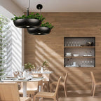 Home Decoration LED Hanging Garden Plant Lamp Potted DIY Chandelier Lighting(Warm White) - British D'sire