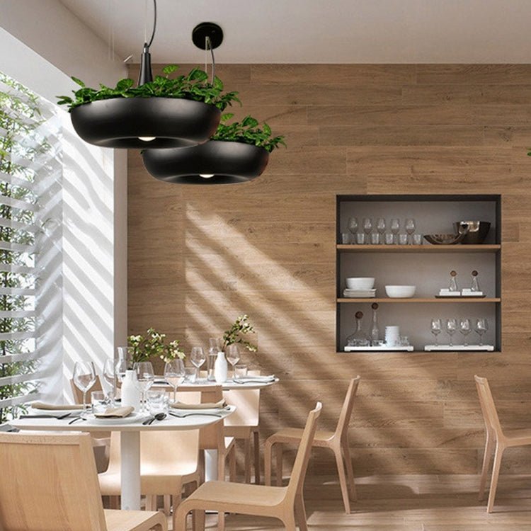 Home Decoration LED Hanging Garden Plant Lamp Potted DIY Chandelier Lighting(Warm White) - British D'sire