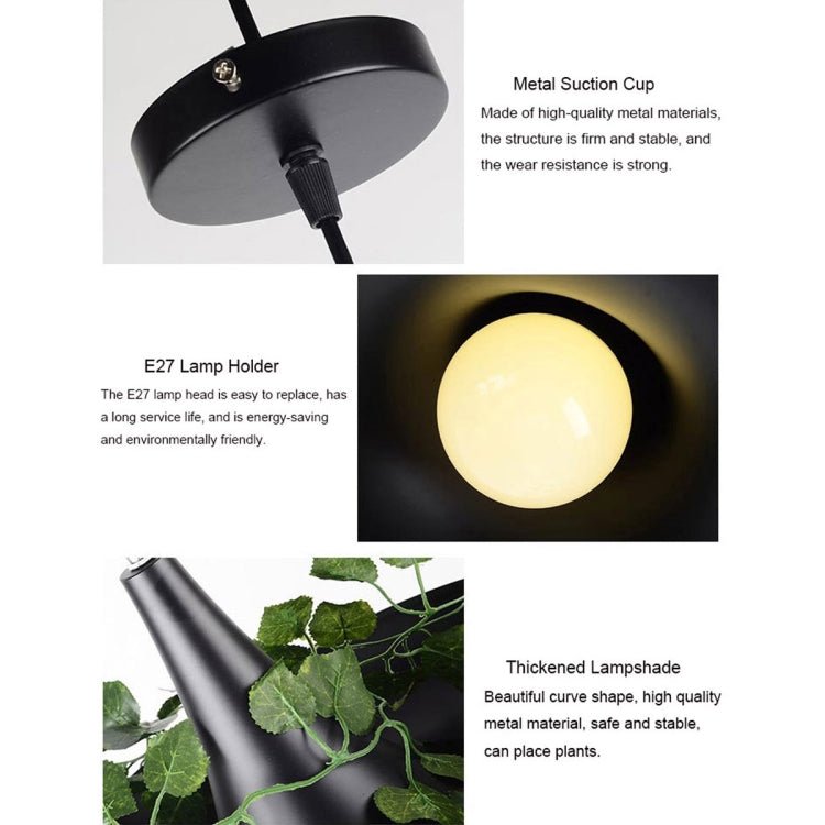 Home Decoration LED Hanging Garden Plant Lamp Potted DIY Chandelier Lighting(Warm White) - British D'sire