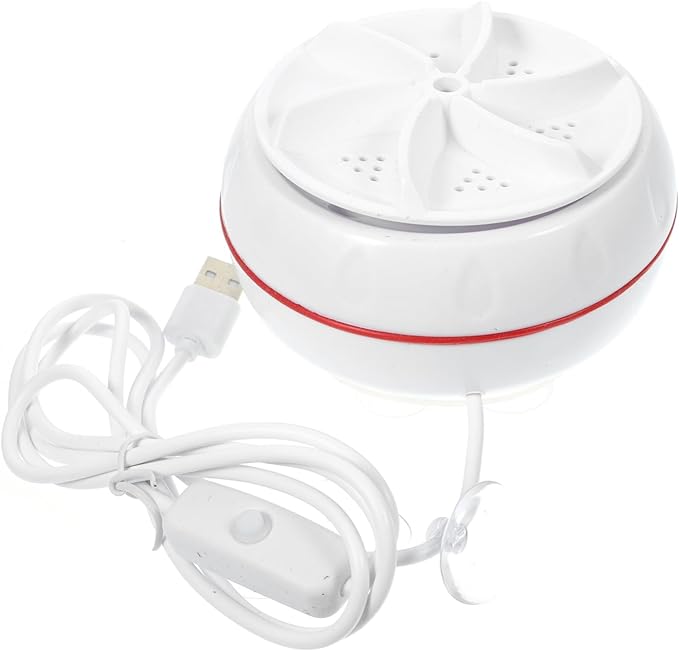 Homoyoyo Mini Portable Washing Machine Small Portable Washer Portable Clothes Washer Sink Washing Machine Portable Wash Machine Lavadora Portátil Mini Washers Cleaning Machine Usb White Abs - British D'sire