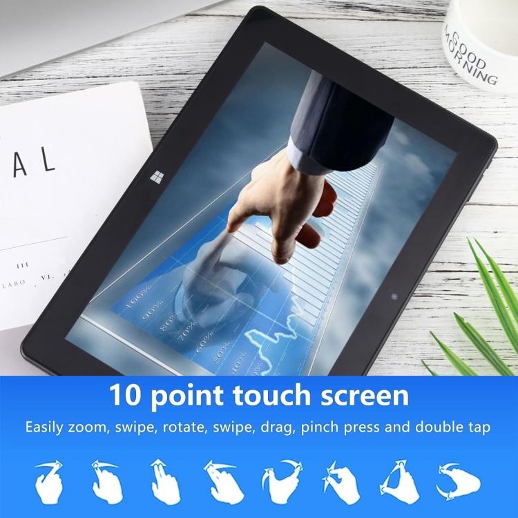 HONGSAMDE 10.1 inch 2 in 1 Tablet PC, 12GB+128GB, Windows 11, Intel Alder Lake N100 Quad Core No Keyboard(US Plug) - British D'sire
