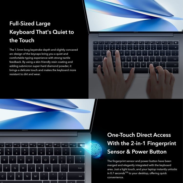HONOR MagicBook 14 2022 Laptop, 16GB+512GB, 14 inch Windows 11 Home Chinese Version, Intel 12th Gen Core i5 - 12500H MX550 Discrete Graphics(Grey) - British D'sire