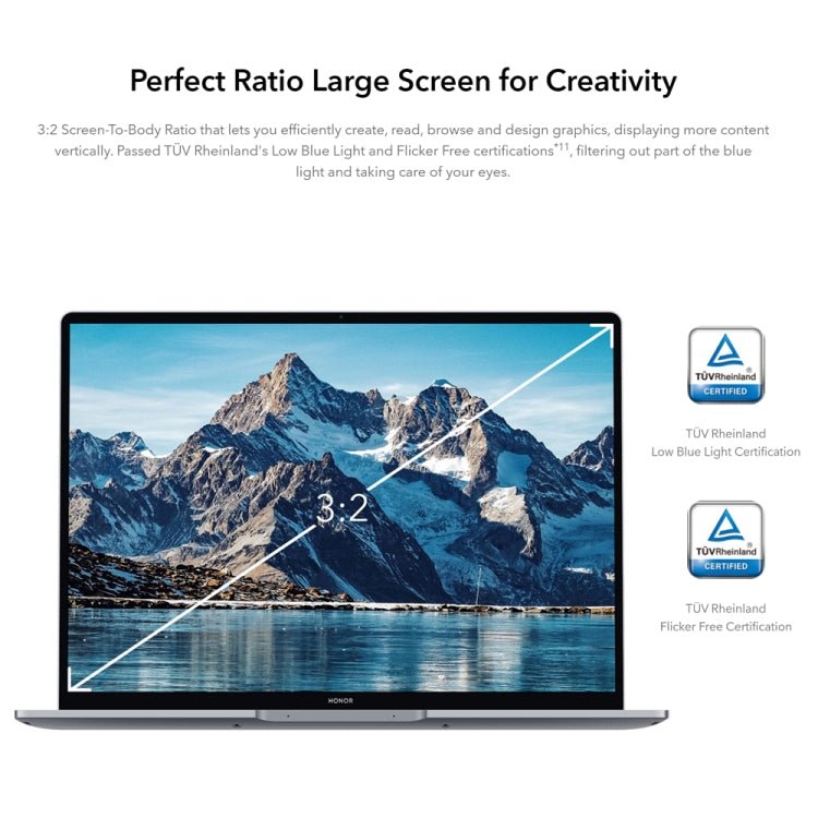 HONOR MagicBook 14 2022 Laptop, 16GB+512GB, 14 inch Windows 11 Home Chinese Version, Intel 12th Gen Core i5 - 12500H MX550 Discrete Graphics(Grey) - British D'sire