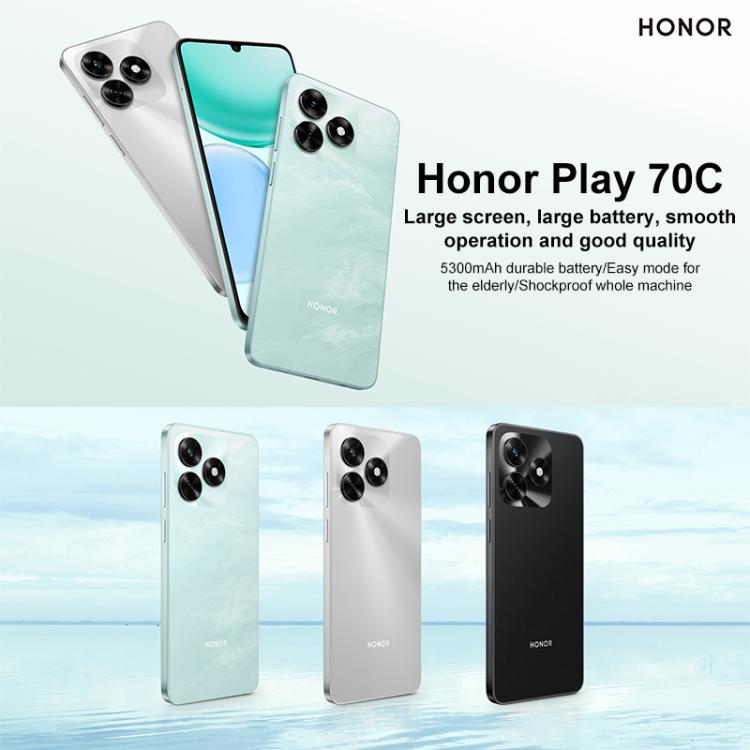 Honor Play 70C, 4GB+128GB, 6.75 inch MagicOS 9.0 Android 15 MediaTek Helio G81 Ultra Octa Core, Network: 4G, OTG (Silver) Secondary image