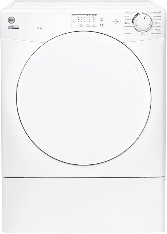 Hoover HLEV9LF 9Kg Vented Tumble Dryer in White Sensor NFC C Rated [Energy Class C] - Washing machine & Dryer - British D'sire Main image