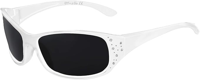Hornz HZ Series Elettra – Women’s Premium Polarised Sunglasses Pure White Frame - Dark Smoke Lens - British D'sire