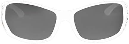 Hornz HZ Series Elettra – Women’s Premium Polarised Sunglasses Pure White Frame - Dark Smoke Lens - British D'sire