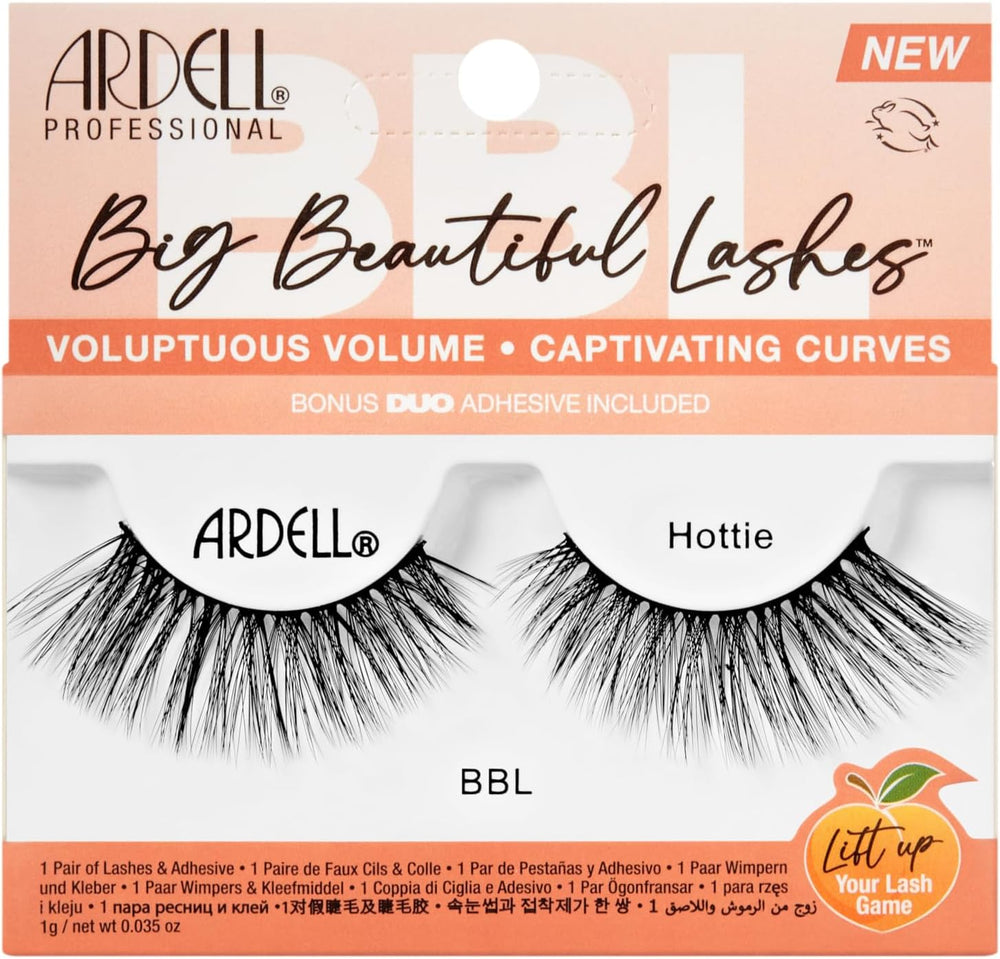 Ardell Big Beautiful Lashes Hottie False Eyelashes, Duo Adhesive Included, Medium Volume, 20 mm Length, Vegan Friendly, 1 Pair (Pack of 1) Main image