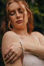 Howlite Crystal Bracelet with Detail - Bracelets - British D'sire