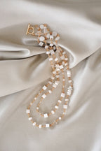 Howlite, Quartz and Moonstone Random Layered Necklace - Necklaces - British D'sire