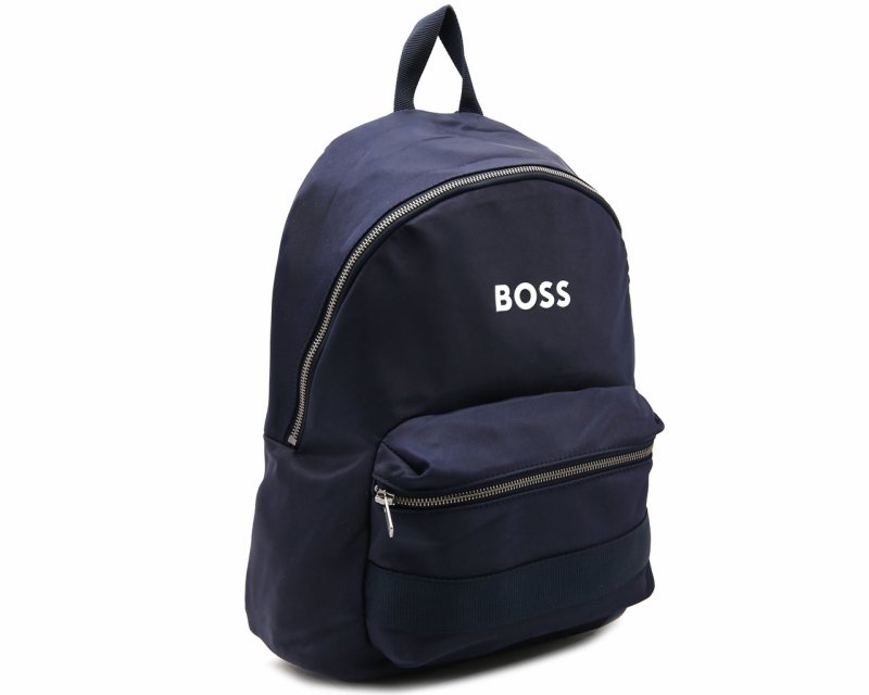Hugo Boss J20334 849 Logo Backpack Blue - Bags - British D'sire