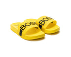 Hugo Boss Kids J29246 553 Logo Sliders Yellow - Flip Flops - British D'sire