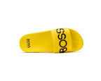 Hugo Boss Kids J29246 553 Logo Sliders Yellow - Flip Flops - British D'sire