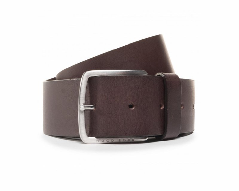 Hugo Boss Sjeeko Sz40 50424683 202 Leather Belt Brown - Belts - British D'sire