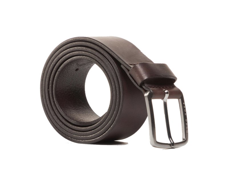 Hugo Boss Sjeeko Sz40 50424683 202 Leather Belt Brown - Belts - British D'sire