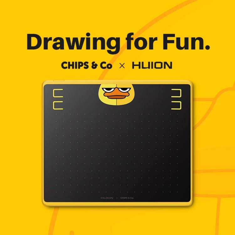 HUION HS64 Chips Special Edition 5080 LPI Art Drawing Tablet with Battery - free Pen for Fun - British D'sire