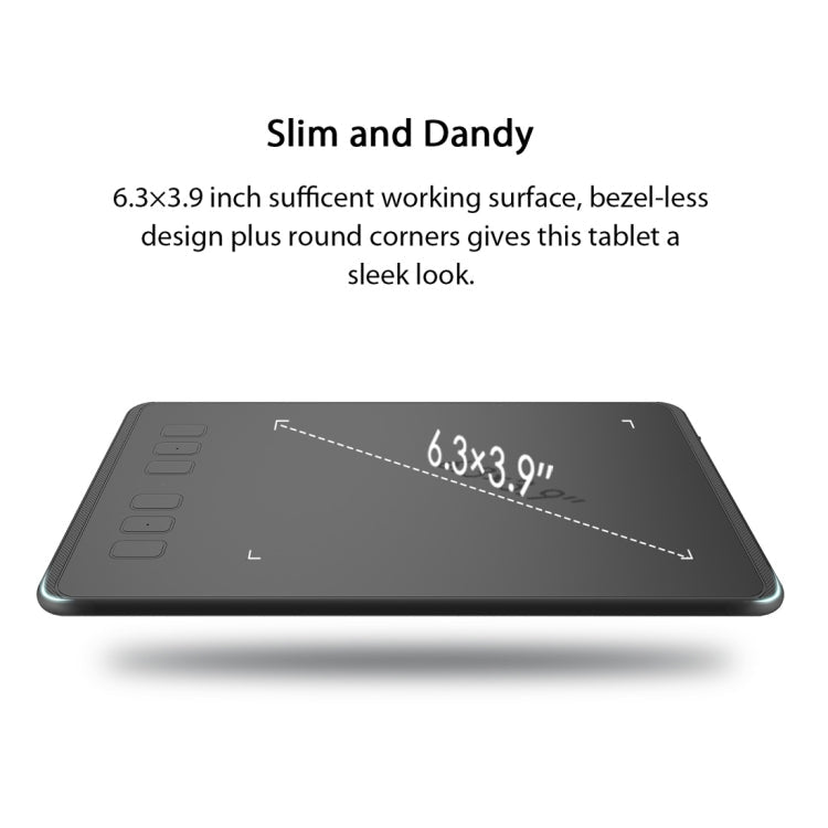 HUION Inspiroy Series H640P 5080LPI Professional Art USB Graphics Drawing Tablet for Windows / Mac OS, with Battery - free Pen - British D'sire