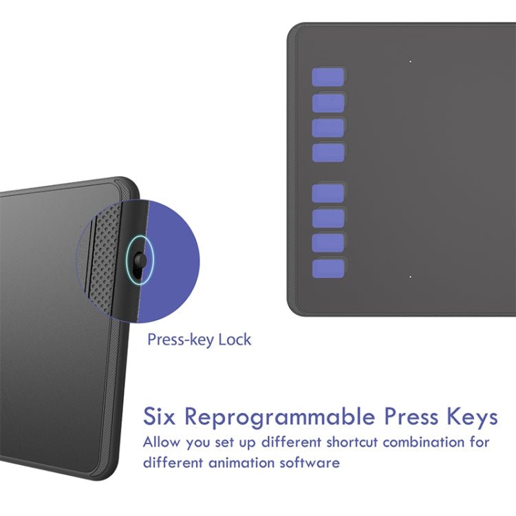 HUION Inspiroy Series H950P 5080LPI Professional Art USB Graphics Drawing Tablet for Windows / Mac OS, with Battery - free Pen - British D'sire