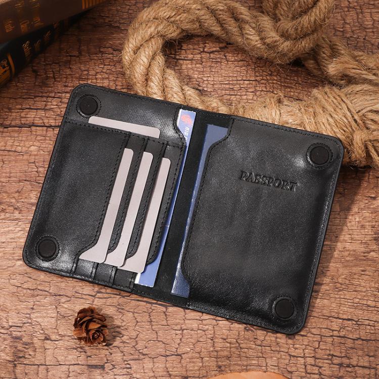HUMERPAUL BP734 Leather Passport Document Holder(Black) Secondary image