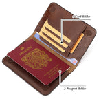 HUMERPAUL BP734 Leather Passport Document Holder(Brown) - British D'sire