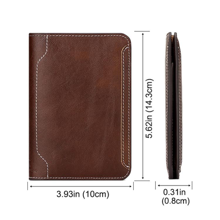 HUMERPAUL BP734 Leather Passport Document Holder(Brown) - British D'sire