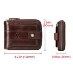 HUMERPAUL BP735 Leather Horizontal Zipper Wallet Multiple Card Slots RFID Anti - Theft Protection Men Purse(Light Brown) - British D'sire