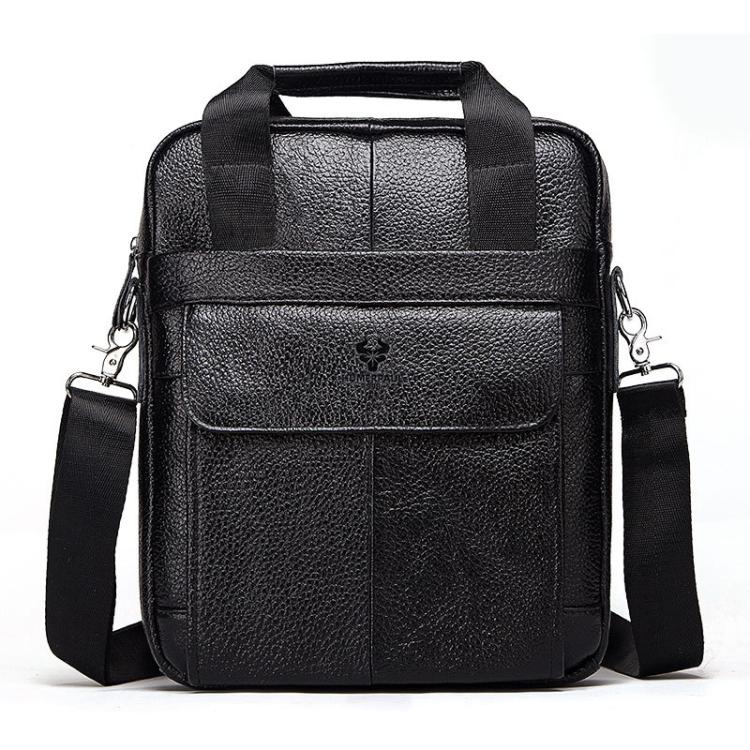 HUMERPAUL HUMH544 Business Commuter Leather Men Shoulder Bag(Black) - British D'sire Main image