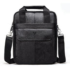 HUMERPAUL HUMH544 Business Commuter Leather Men Shoulder Bag(Black) - British D'sire