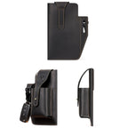 HUMERPAUL Retro Keychain Wears Belt Leather Mobile Phone Bag Men Waist Bag(Black) - British D'sire