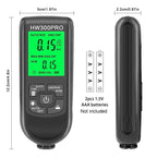 HW-300PRO High Precision Coating Paint Powder Layer Thickness Gauge Anti-slip Paint Film Gauge(Black) - British D'sire