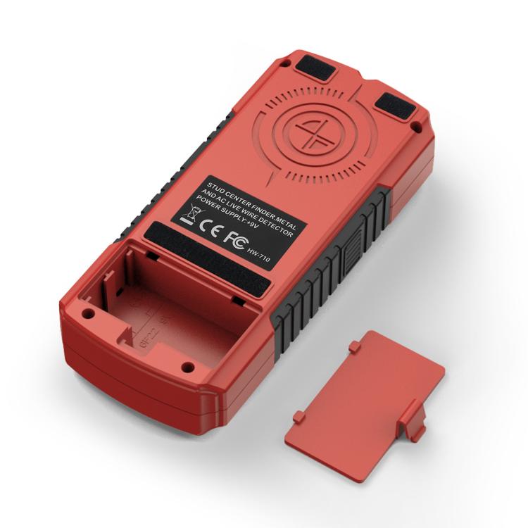 HW-710 5-in-1 Wall Scanner Metal Detector Stud Finder Measuring Instrument(Red) - British D'sire