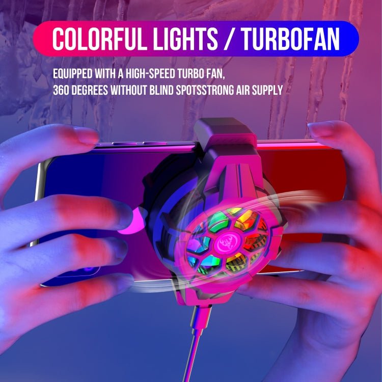 HXSJ P10 Portable Gaming Mobile Phone Radiator Holder with Rainbow Backlight(White) - British D'sire