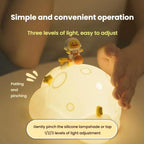 ICARER FAMILY IF - YD04 Cartoon Silicone Night Light Ornaments Astronaut Moon Lamp(Warm light) - British D'sire