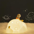 ICARER FAMILY IF - YD04 Cartoon Silicone Night Light Ornaments Astronaut Moon Lamp(Warm light) - British D'sire