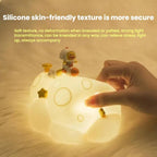 ICARER FAMILY IF - YD04 Cartoon Silicone Night Light Ornaments Astronaut Moon Lamp(Warm light) - British D'sire