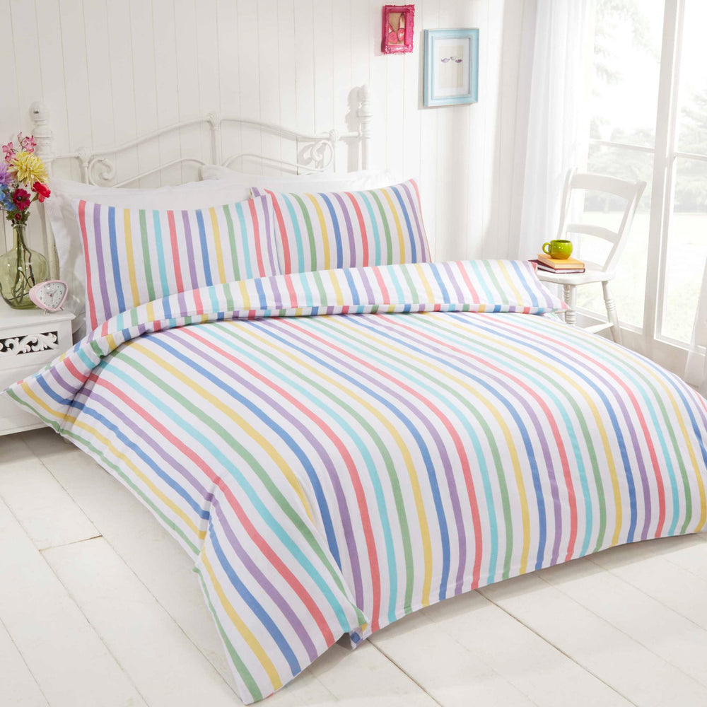 100% Brushed Cotton Flannelette Reversible Duvet Quilt Cover Bedding 30 Designs