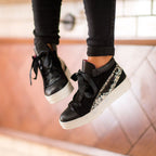 Patin - Black/White Sequin high top sneaker - Chanii B