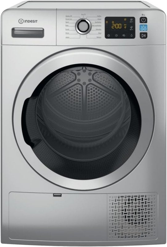 Indesit Push&Go 8kg Heat Pump Dryer - Silver - British D'sire