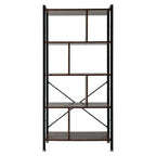 Industrial Style 5 Tier Bookcase Metal Frame - Bookshelf - British D'sire
