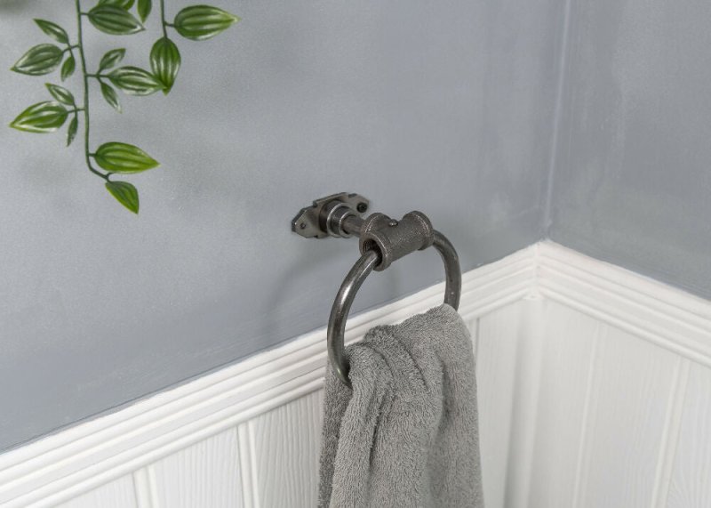 Industrial towel ring bathroom towel rail - Stanford - towel ring - British D'sire