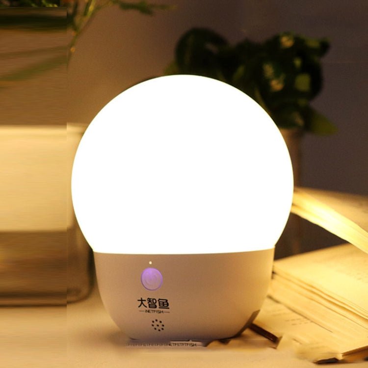 INETFISH DZY2021 Voice Smart Night Light Bedroom LED Eye Protection Desk Lamp Wireless Remote Control Bedside Lamp(Night Pearl Off - line Voice) - British D'sire Main image